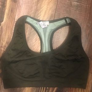 Green sports bra